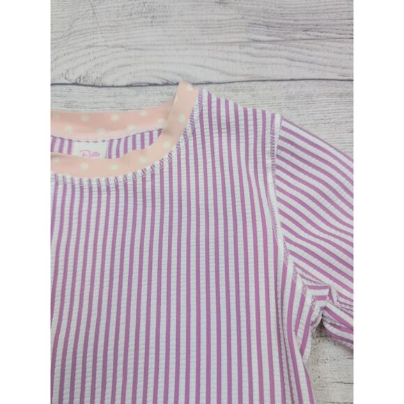 6 Ruffle Butts Seersucker Rash Guard - Picture 2 of 5